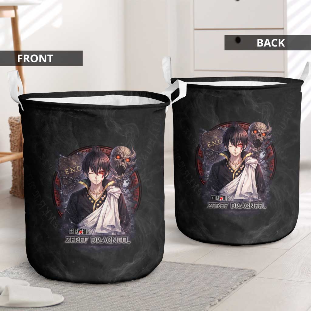 Zeref Dragneel Fairy Tail Laundry Basket Dark Magic Circle Design with E.N.D Demon Aesthetic