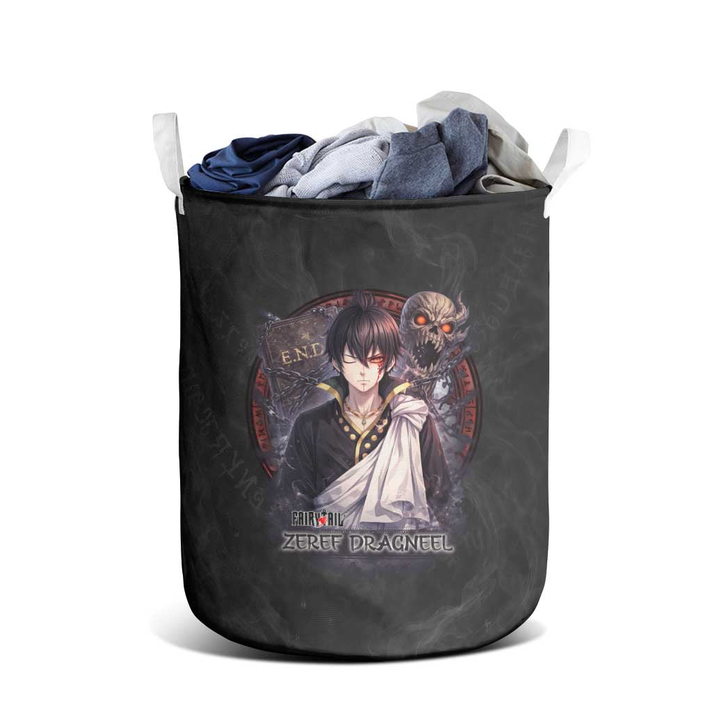 Zeref Dragneel Fairy Tail Laundry Basket Dark Magic Circle Design with E.N.D Demon Aesthetic