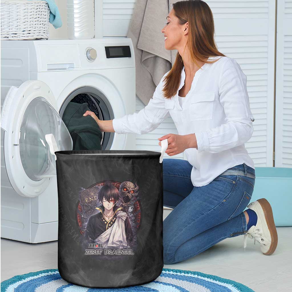 Zeref Dragneel Fairy Tail Laundry Basket Dark Magic Circle Design with E.N.D Demon Aesthetic