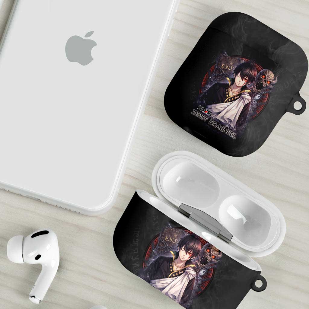 Zeref Dragneel Fairy Tail AirPods Case Dark Magic Circle Design with E.N.D Demon Aesthetic