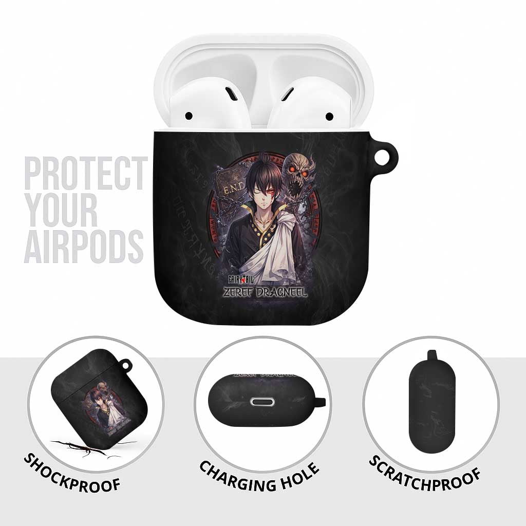 Zeref Dragneel Fairy Tail AirPods Case Dark Magic Circle Design with E.N.D Demon Aesthetic