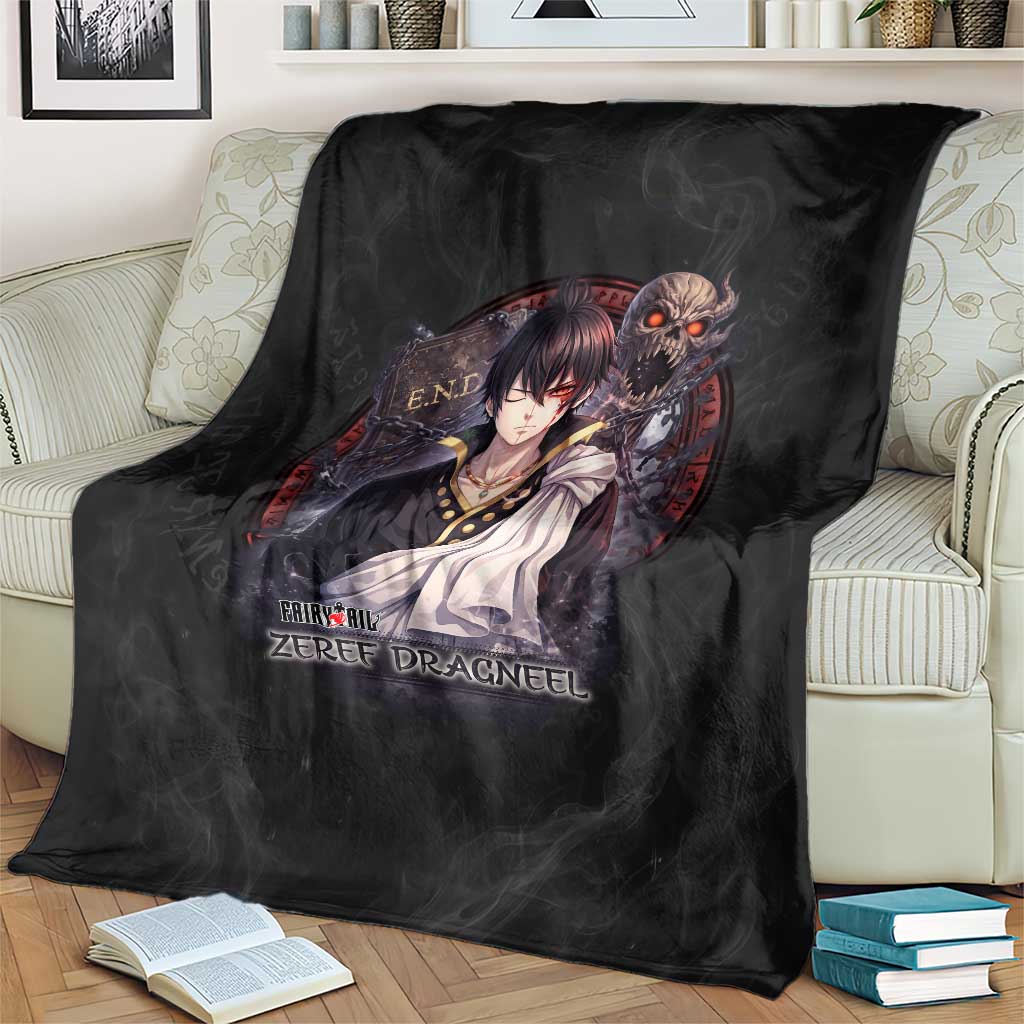 Zeref Dragneel Fairy Tail Blanket Dark Magic Circle Design with E.N.D Demon Aesthetic