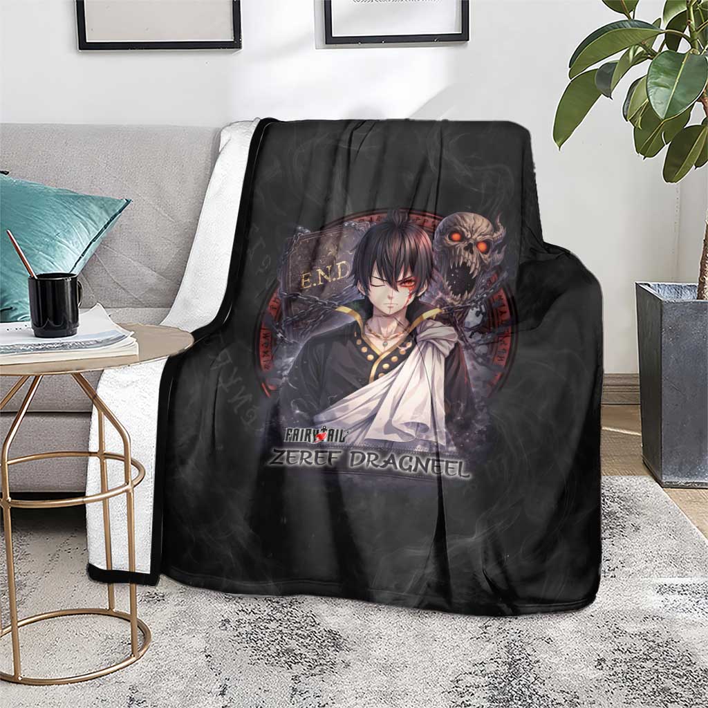 Zeref Dragneel Fairy Tail Blanket Dark Magic Circle Design with E.N.D Demon Aesthetic