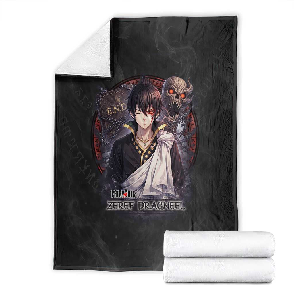Zeref Dragneel Fairy Tail Blanket Dark Magic Circle Design with E.N.D Demon Aesthetic
