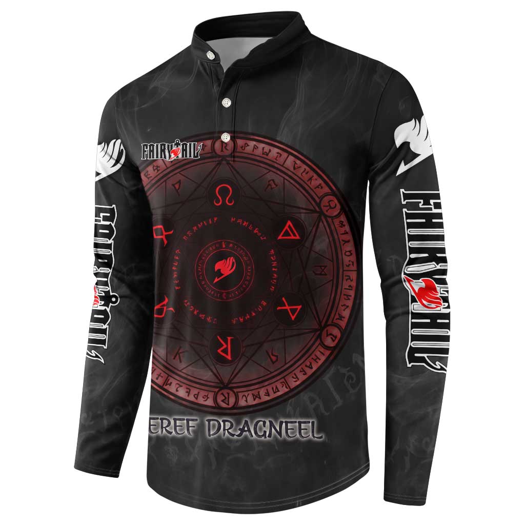 Zeref Dragneel Fairy Tail Button Sweatshirt Dark Magic Circle Design with E.N.D Demon Aesthetic