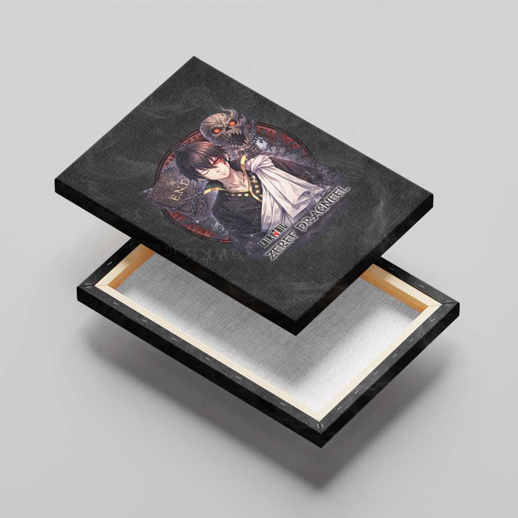 Zeref Dragneel Fairy Tail Canvas Wall Art Dark Magic Circle Design with E.N.D Demon Aesthetic
