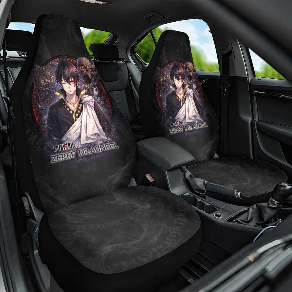 Zeref Dragneel Fairy Tail Car Seat Cover Dark Magic Circle Design with E.N.D Demon Aesthetic