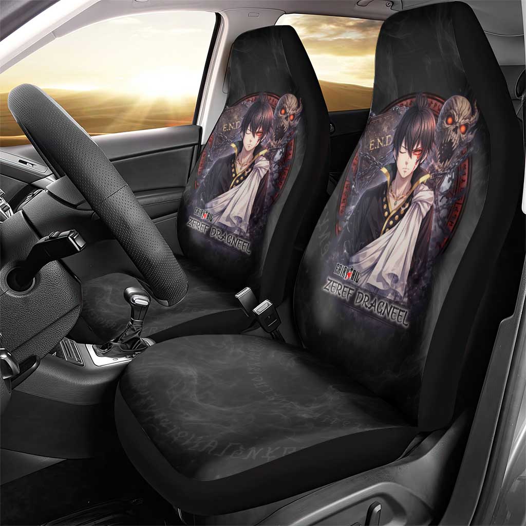 Zeref Dragneel Fairy Tail Car Seat Cover Dark Magic Circle Design with E.N.D Demon Aesthetic