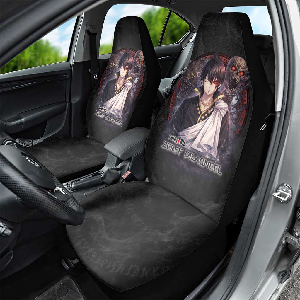 Zeref Dragneel Fairy Tail Car Seat Cover Dark Magic Circle Design with E.N.D Demon Aesthetic