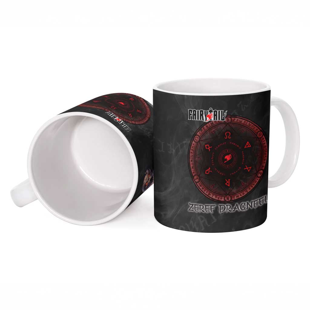 Zeref Dragneel Fairy Tail Ceramic Mug Dark Magic Circle Design with E.N.D Demon Aesthetic