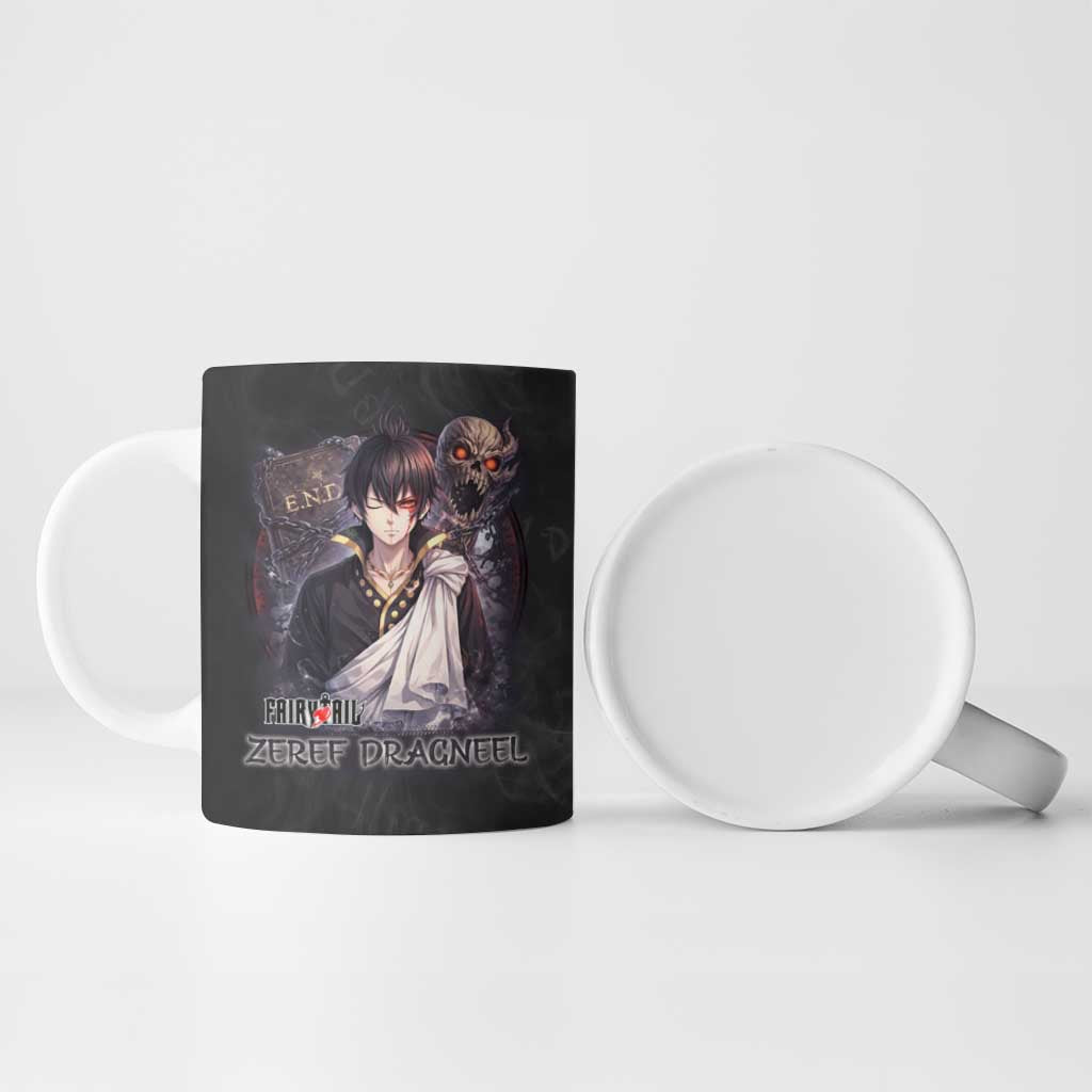 Zeref Dragneel Fairy Tail Ceramic Mug Dark Magic Circle Design with E.N.D Demon Aesthetic