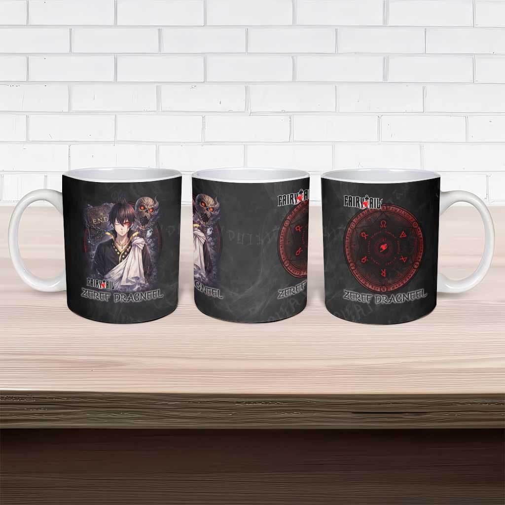 Zeref Dragneel Fairy Tail Ceramic Mug Dark Magic Circle Design with E.N.D Demon Aesthetic