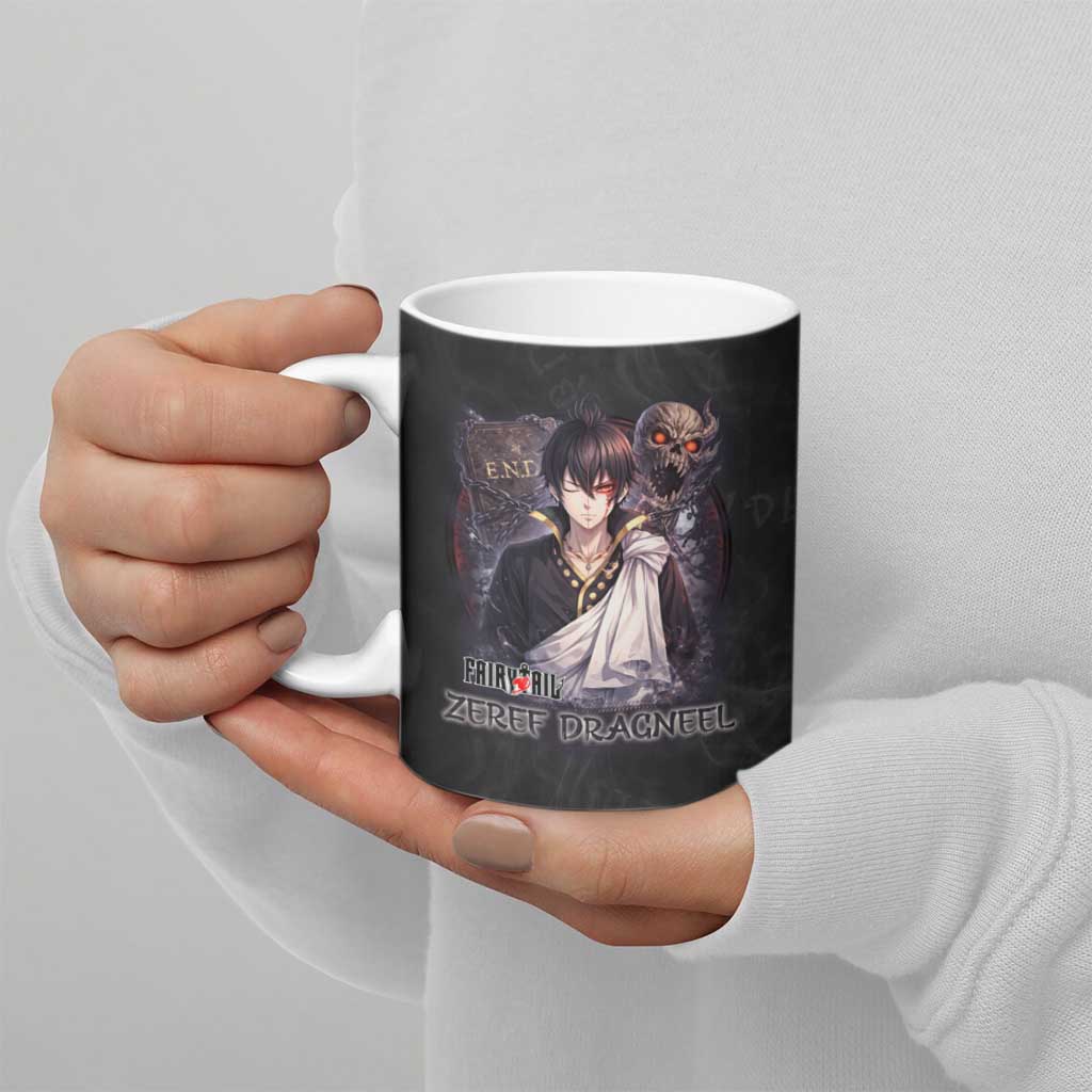 Zeref Dragneel Fairy Tail Ceramic Mug Dark Magic Circle Design with E.N.D Demon Aesthetic