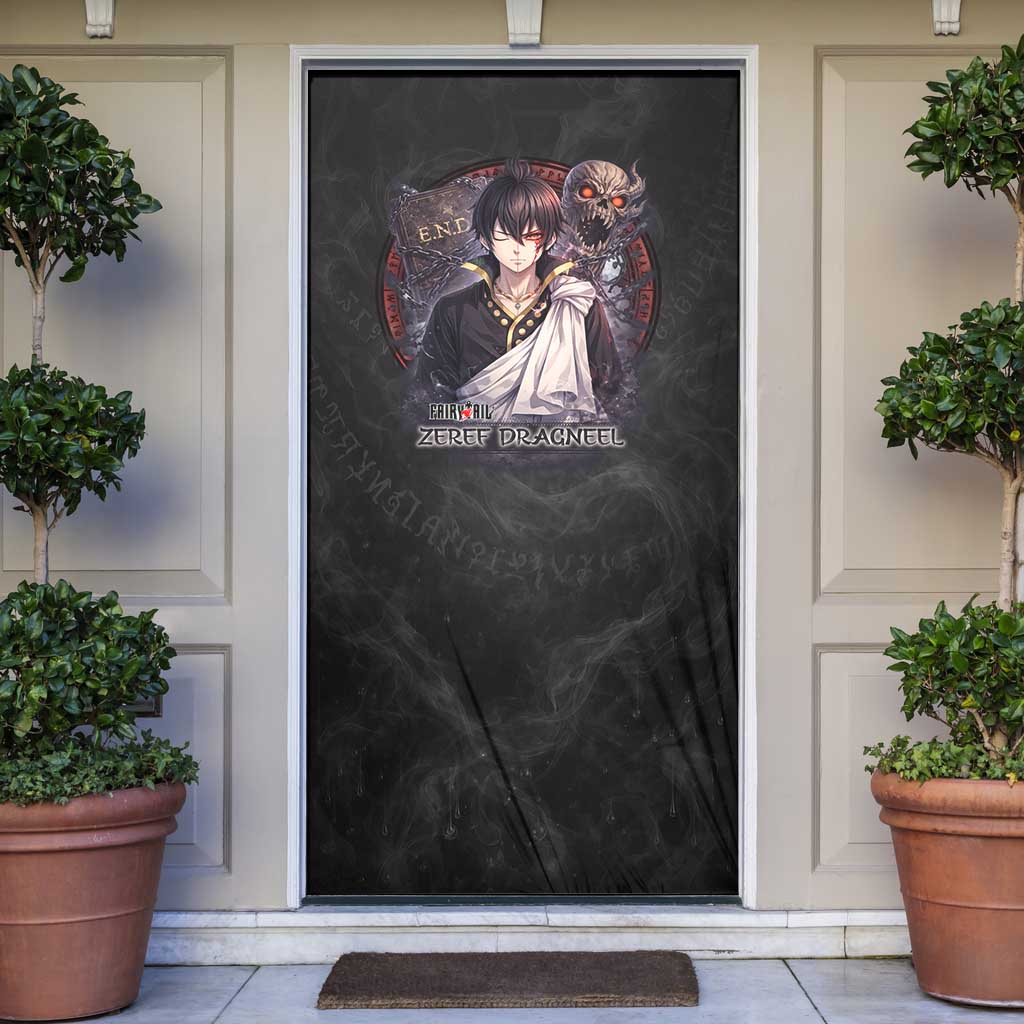 Zeref Dragneel Fairy Tail Door Cover Dark Magic Circle Design with E.N.D Demon Aesthetic