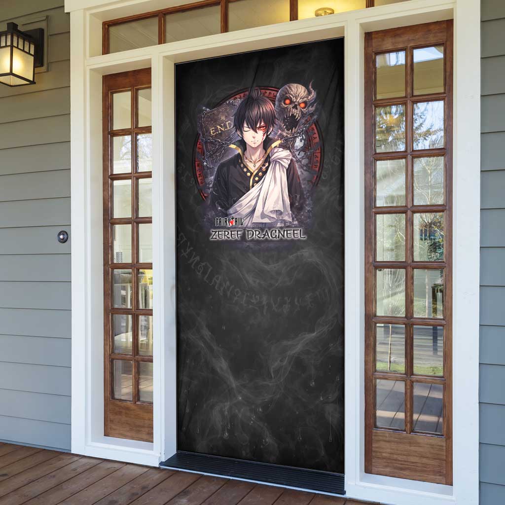 Zeref Dragneel Fairy Tail Door Cover Dark Magic Circle Design with E.N.D Demon Aesthetic
