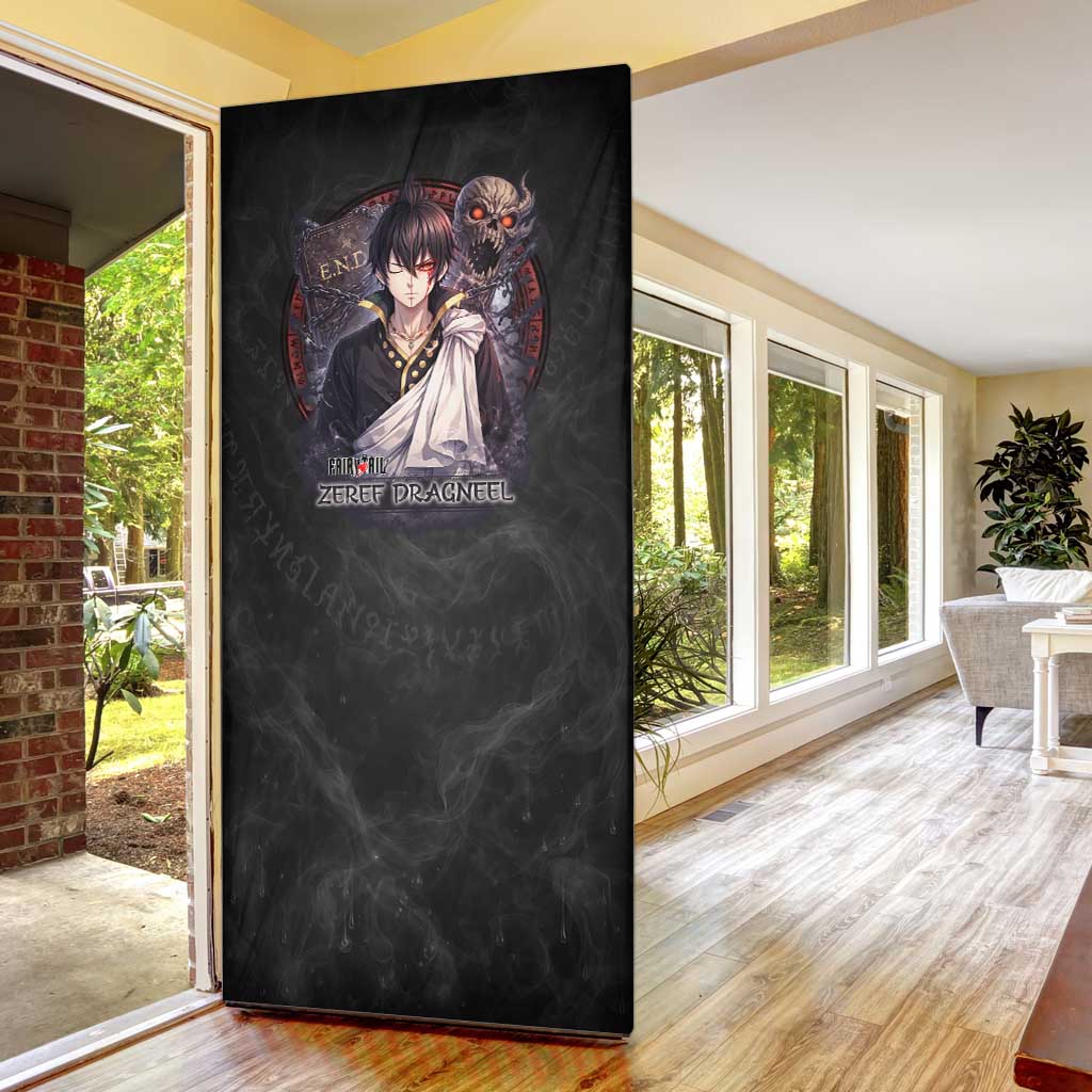 Zeref Dragneel Fairy Tail Door Cover Dark Magic Circle Design with E.N.D Demon Aesthetic