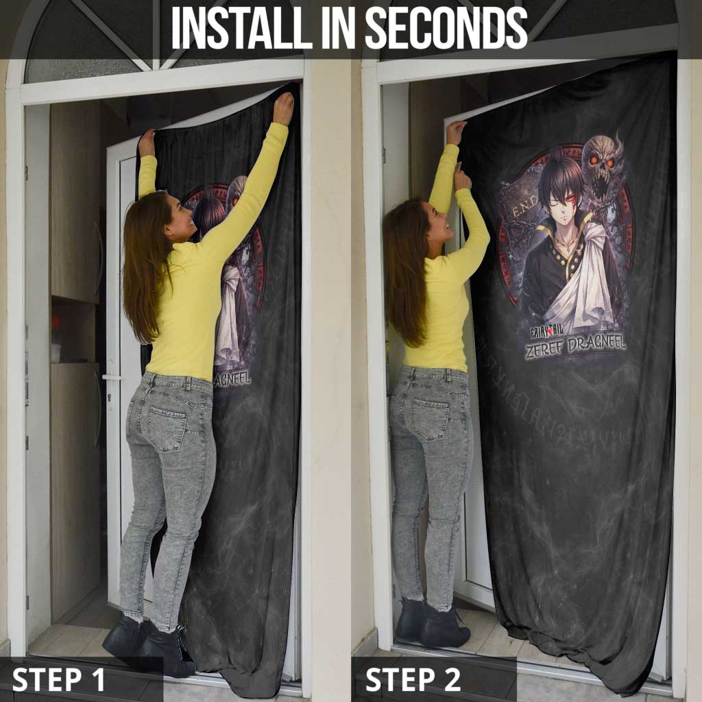 Zeref Dragneel Fairy Tail Door Cover Dark Magic Circle Design with E.N.D Demon Aesthetic