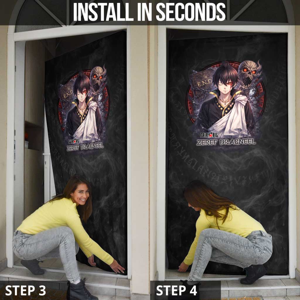 Zeref Dragneel Fairy Tail Door Cover Dark Magic Circle Design with E.N.D Demon Aesthetic