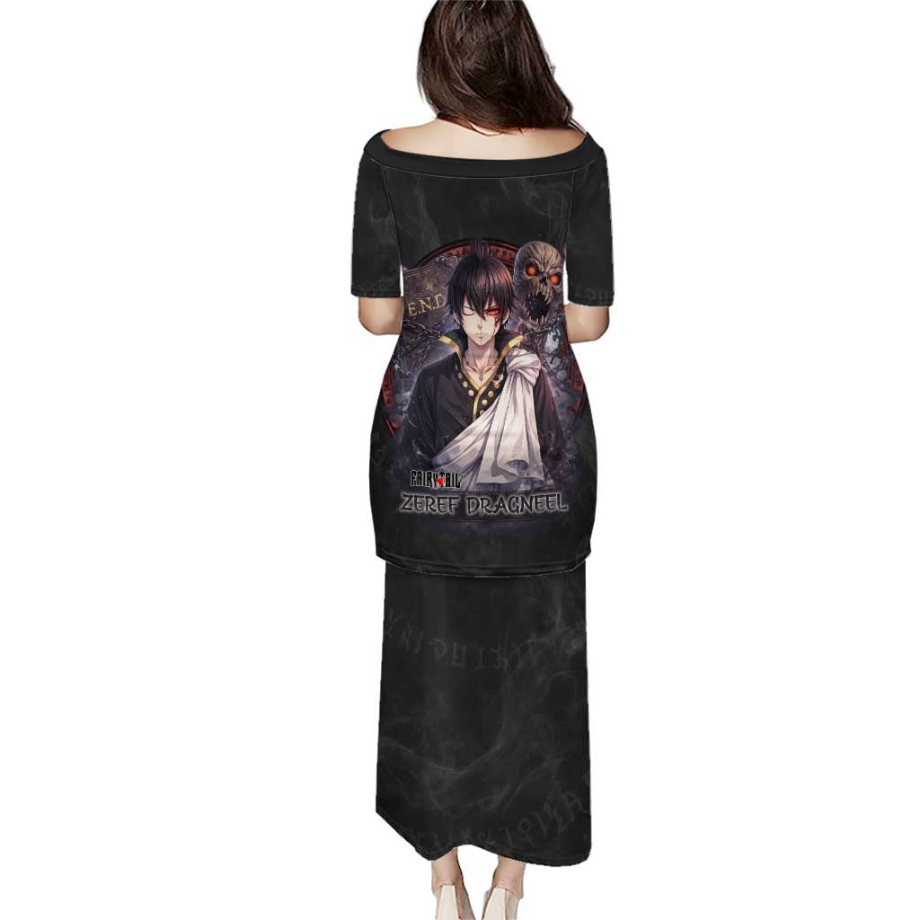 Zeref Dragneel Fairy Tail Family Matching Puletasi and Hawaiian Shirt Dark Magic Circle Design with E.N.D Demon Aesthetic
