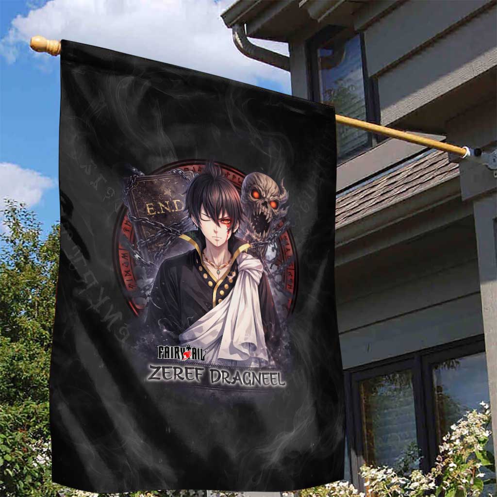 Zeref Dragneel Fairy Tail Garden Flag Dark Magic Circle Design with E.N.D Demon Aesthetic