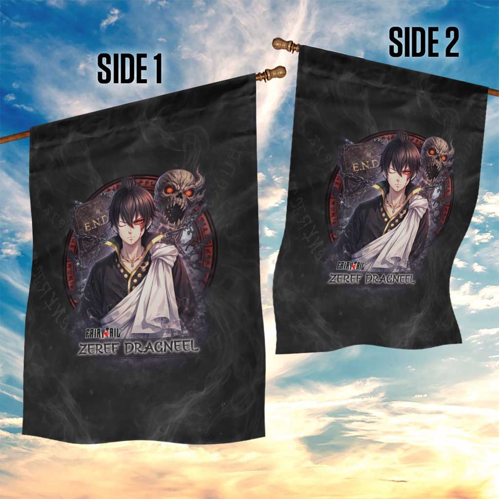 Zeref Dragneel Fairy Tail Garden Flag Dark Magic Circle Design with E.N.D Demon Aesthetic