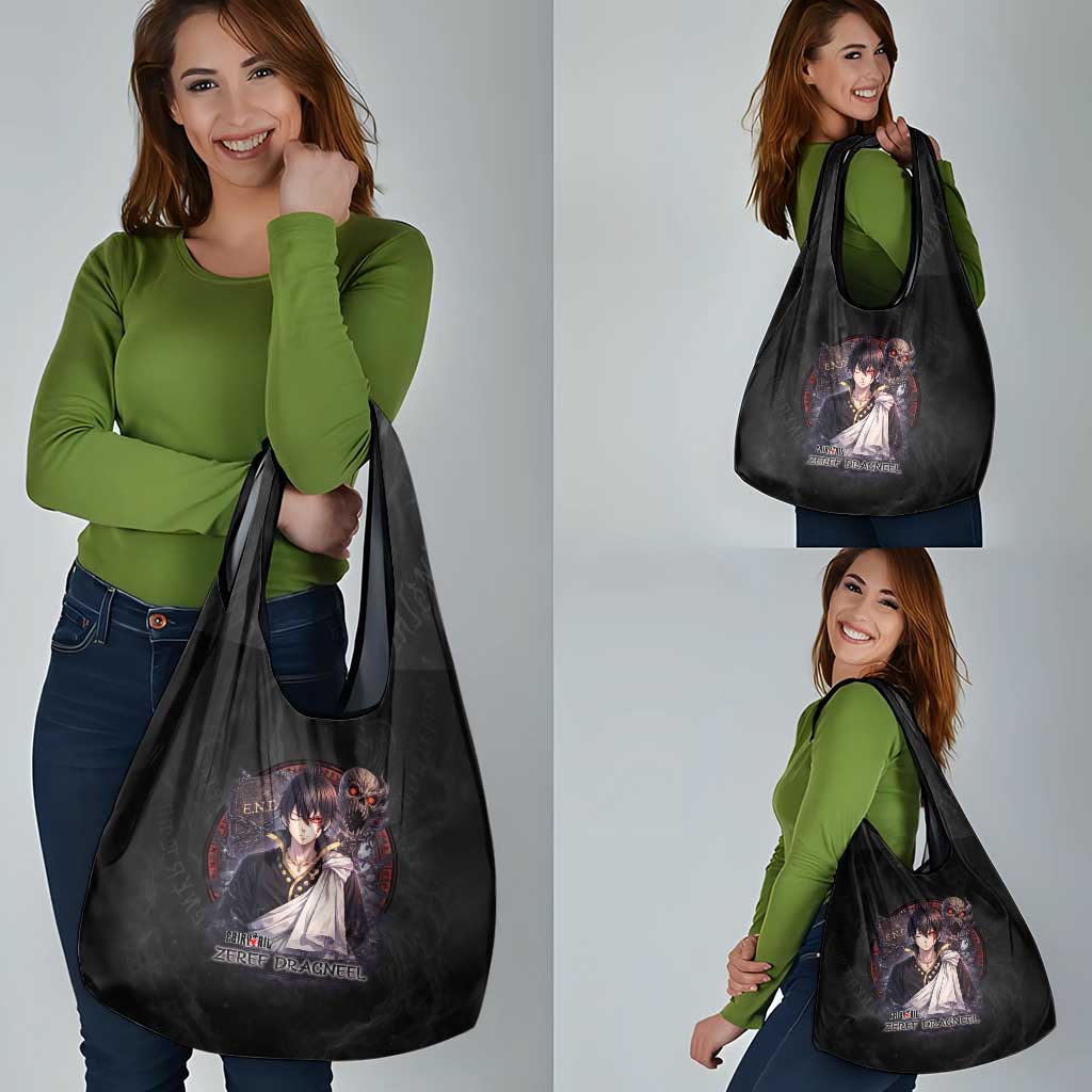 Zeref Dragneel Fairy Tail Grocery Bag Dark Magic Circle Design with E.N.D Demon Aesthetic