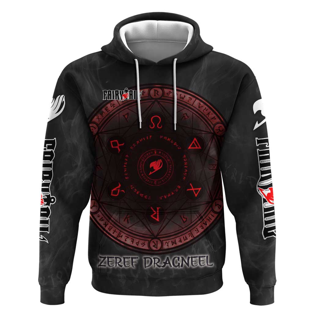 Zeref Dragneel Fairy Tail Hoodie Dark Magic Circle Design with E.N.D Demon Aesthetic