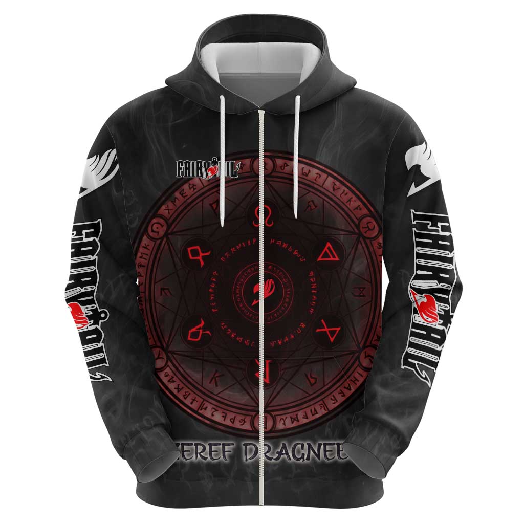Zeref Dragneel Fairy Tail Hoodie Dark Magic Circle Design with E.N.D Demon Aesthetic