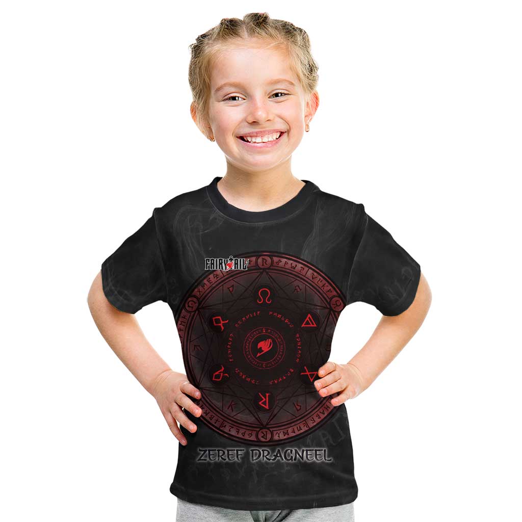 Zeref Dragneel Fairy Tail Kid T Shirt Dark Magic Circle Design with E.N.D Demon Aesthetic