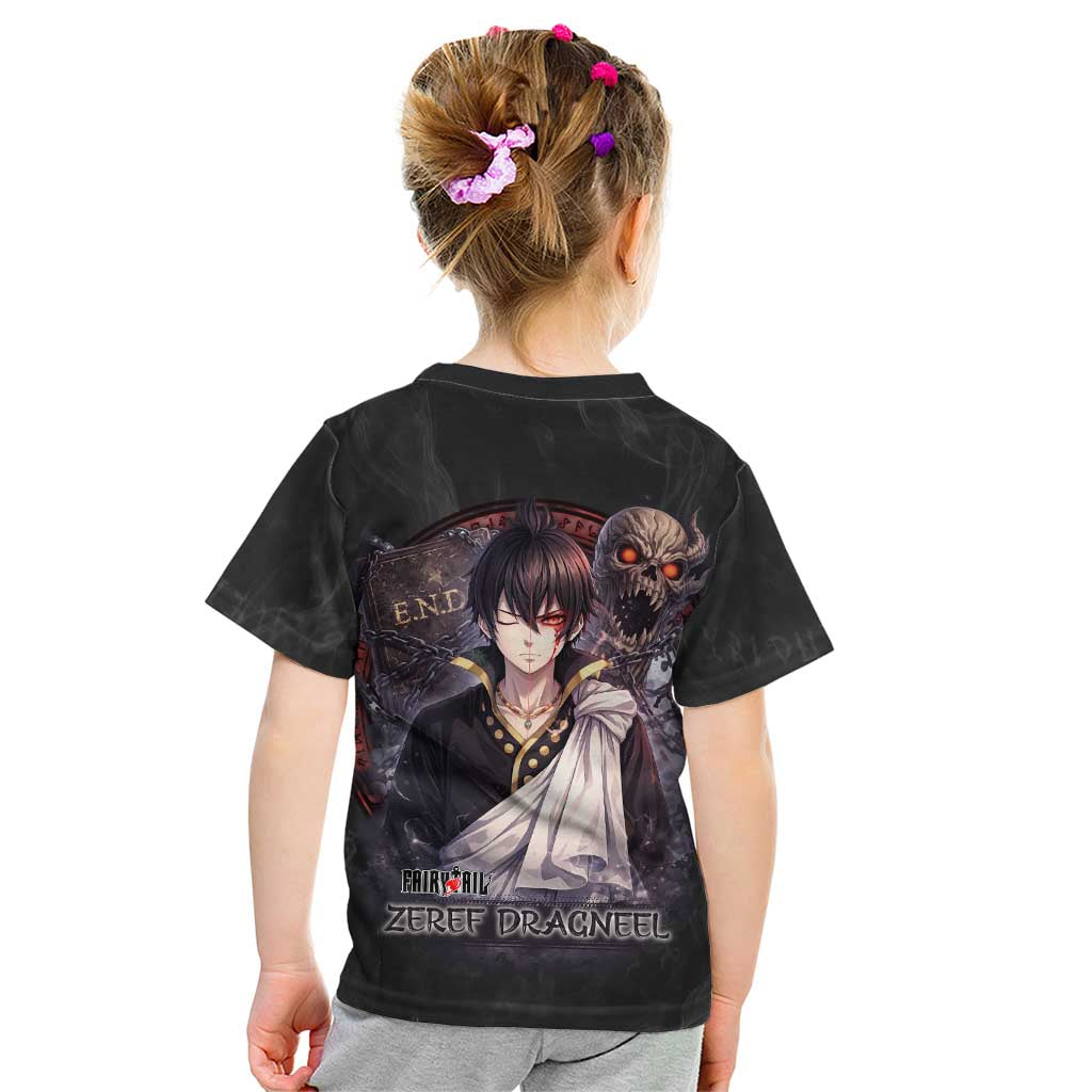 Zeref Dragneel Fairy Tail Kid T Shirt Dark Magic Circle Design with E.N.D Demon Aesthetic