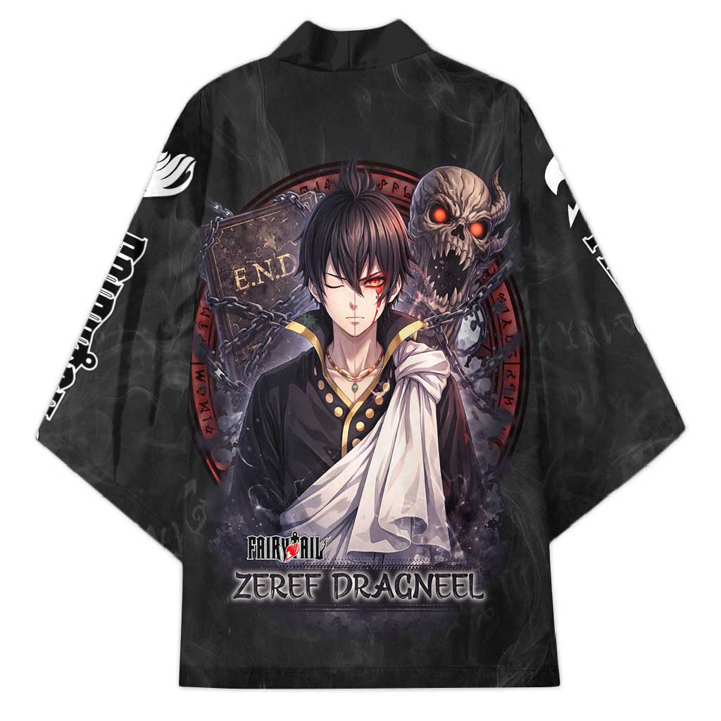 Zeref Dragneel Fairy Tail Kimono Dark Magic Circle Design with E.N.D Demon Aesthetic