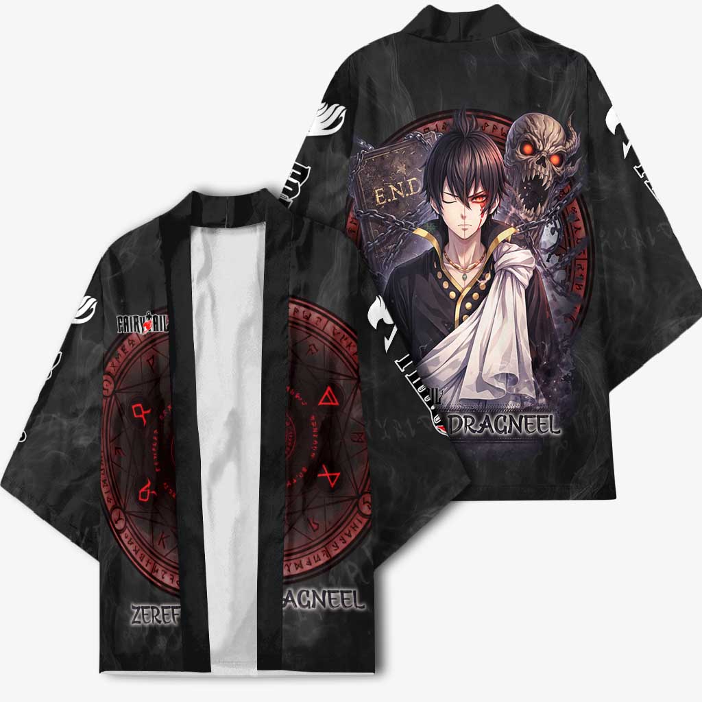 Zeref Dragneel Fairy Tail Kimono Dark Magic Circle Design with E.N.D Demon Aesthetic