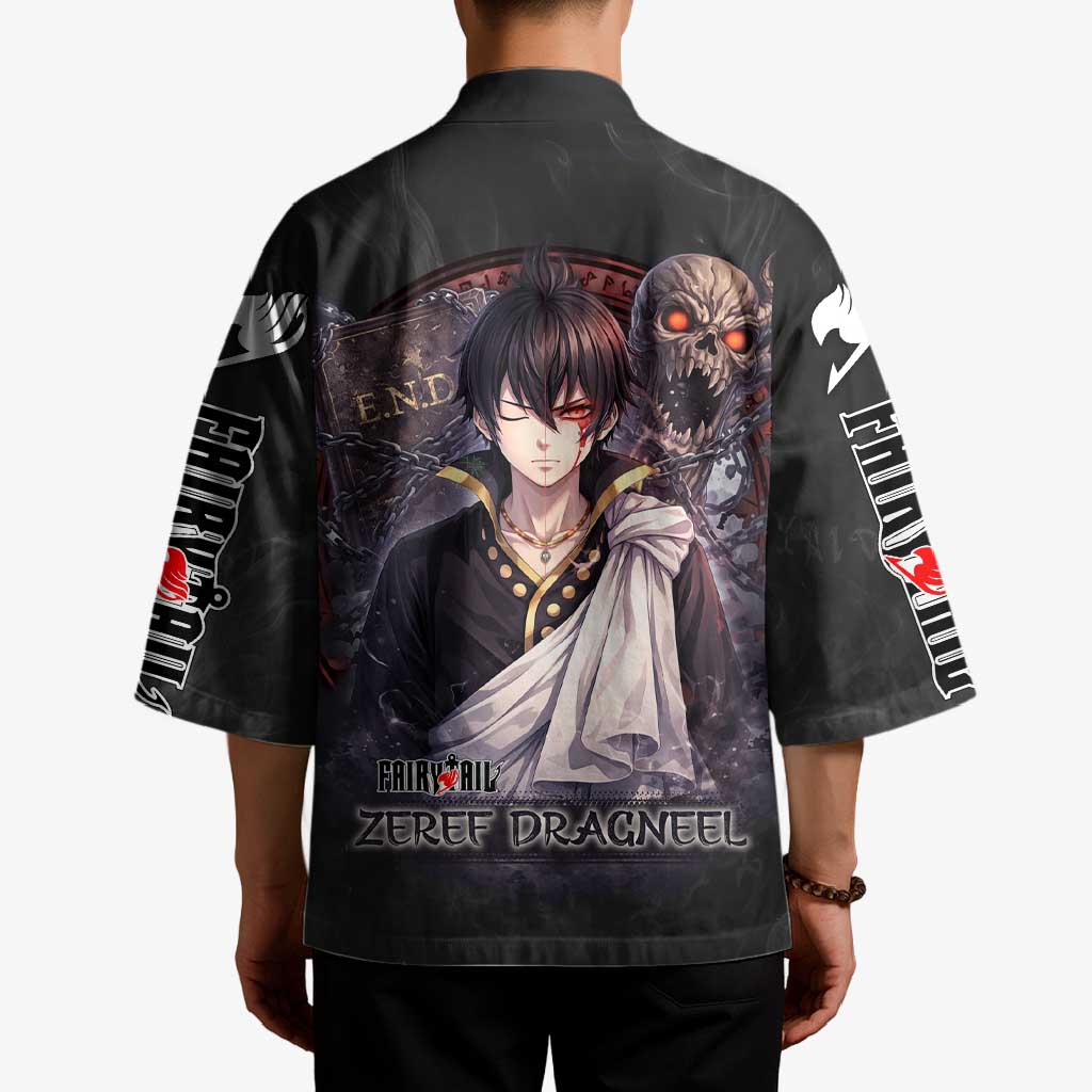 Zeref Dragneel Fairy Tail Kimono Dark Magic Circle Design with E.N.D Demon Aesthetic