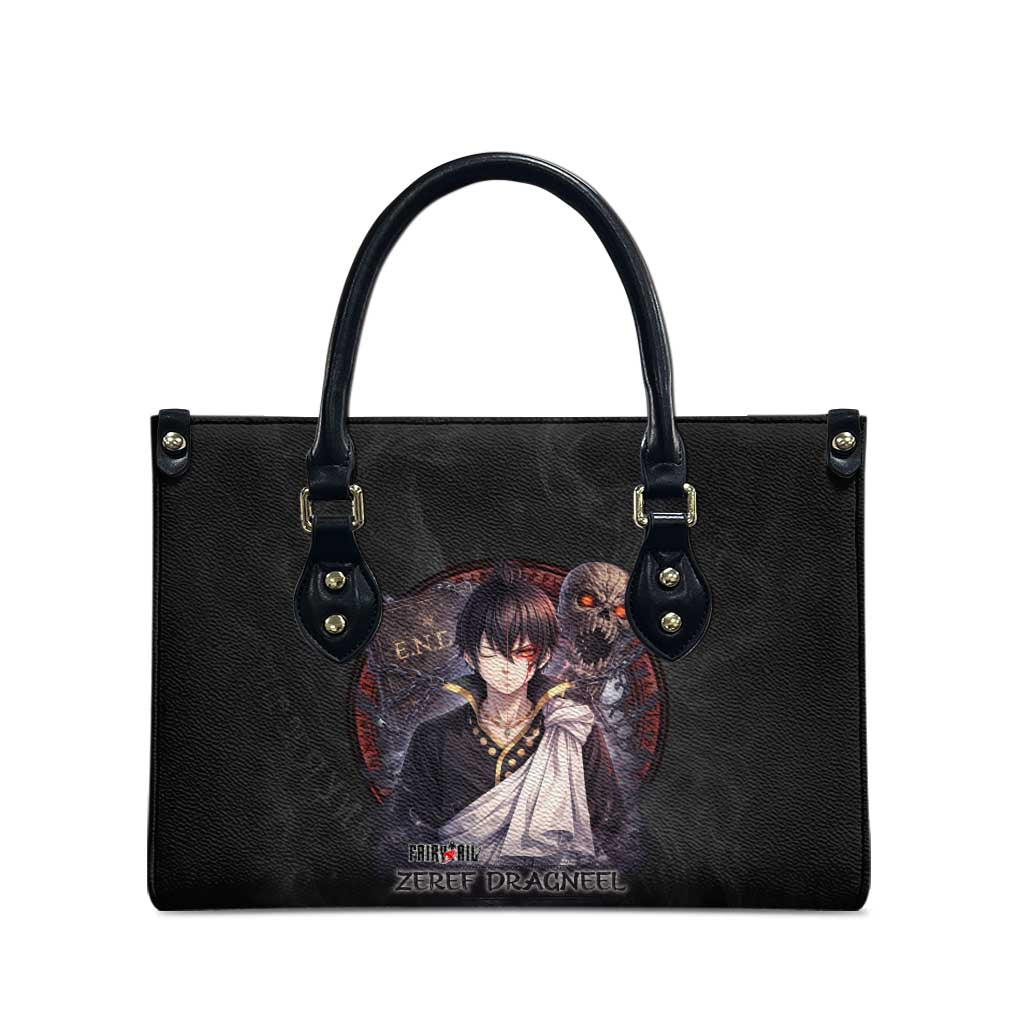 Zeref Dragneel Fairy Tail Leather Bag Dark Magic Circle Design with E.N.D Demon Aesthetic
