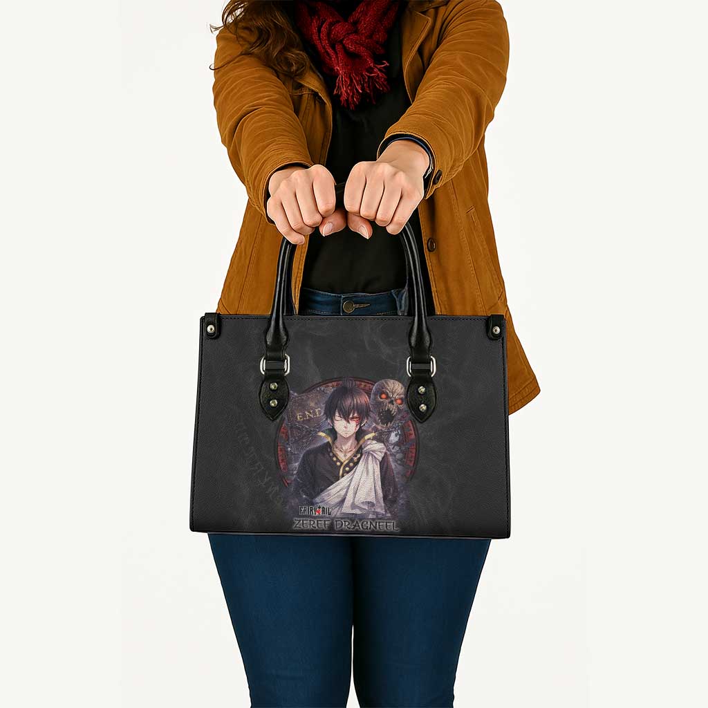 Zeref Dragneel Fairy Tail Leather Bag Dark Magic Circle Design with E.N.D Demon Aesthetic
