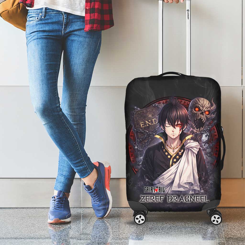 Zeref Dragneel Fairy Tail Luggage Cover Dark Magic Circle Design with E.N.D Demon Aesthetic