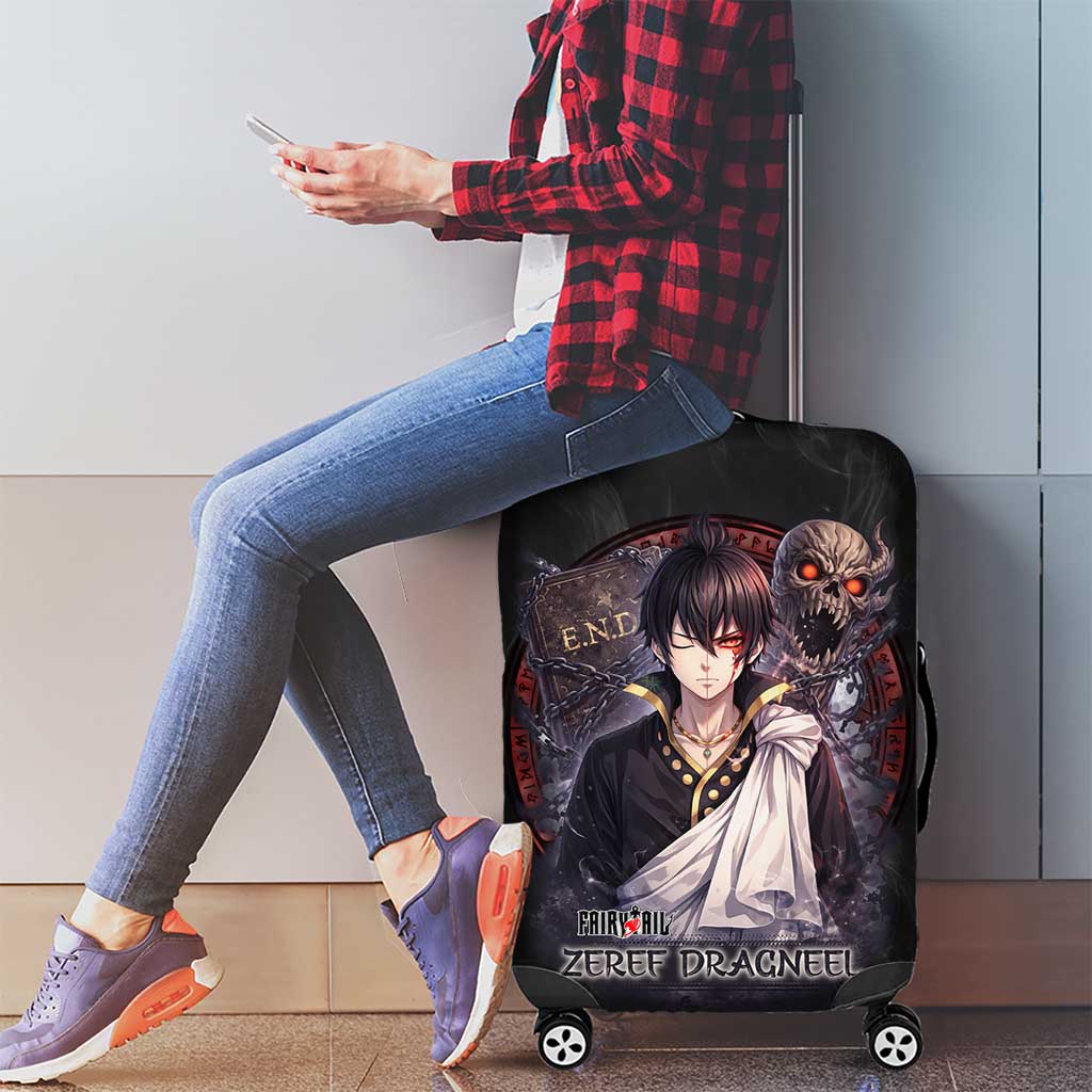 Zeref Dragneel Fairy Tail Luggage Cover Dark Magic Circle Design with E.N.D Demon Aesthetic