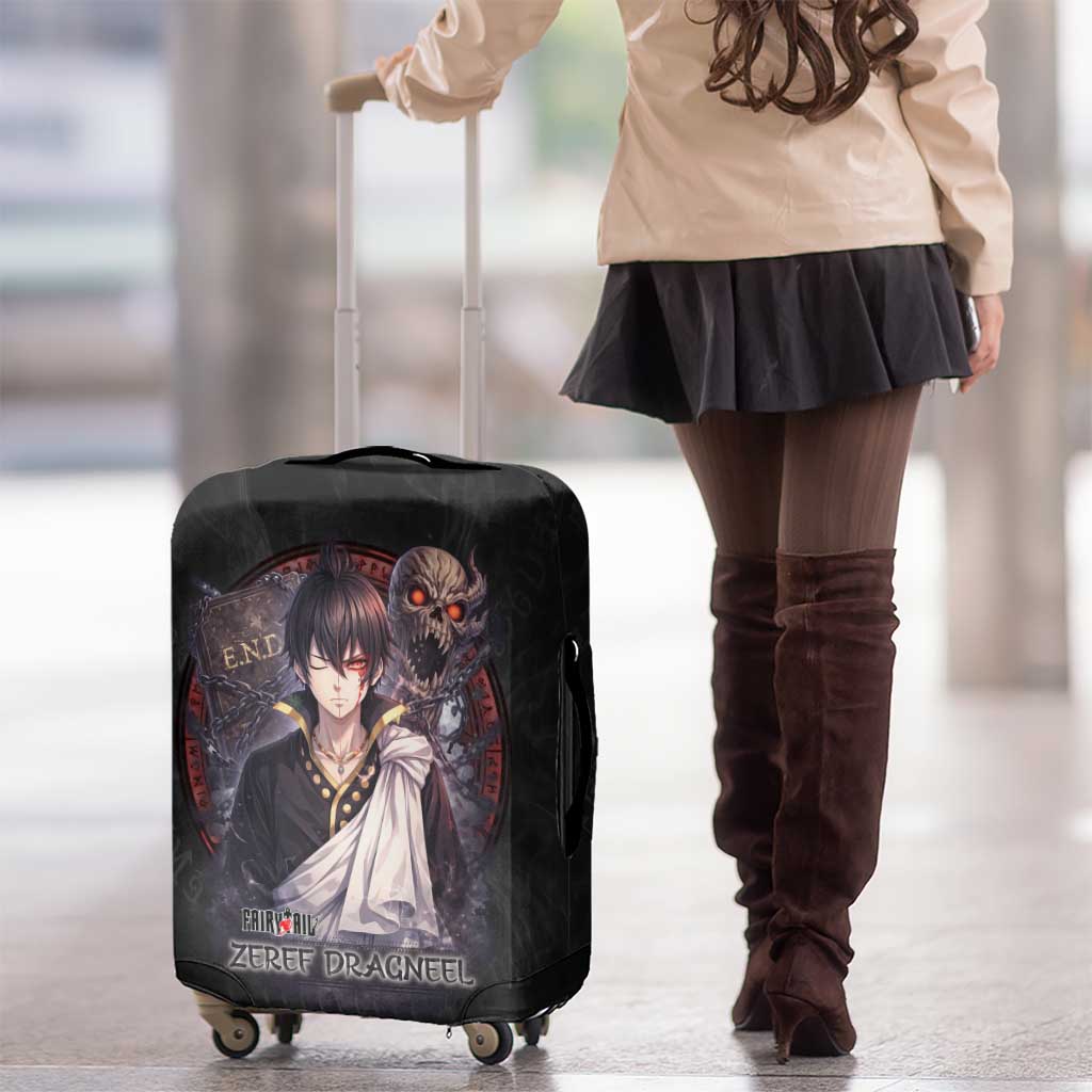 Zeref Dragneel Fairy Tail Luggage Cover Dark Magic Circle Design with E.N.D Demon Aesthetic