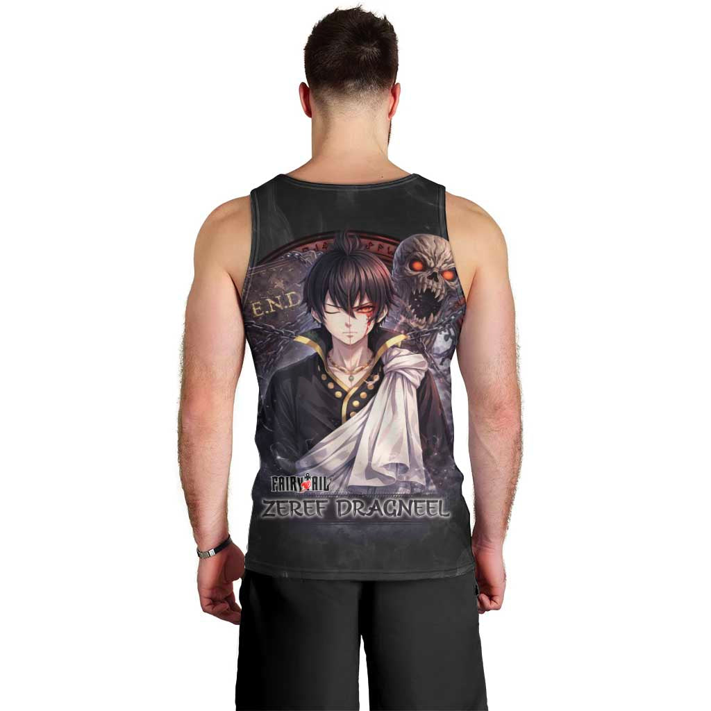 Zeref Dragneel Fairy Tail Men Tank Top Dark Magic Circle Design with E.N.D Demon Aesthetic