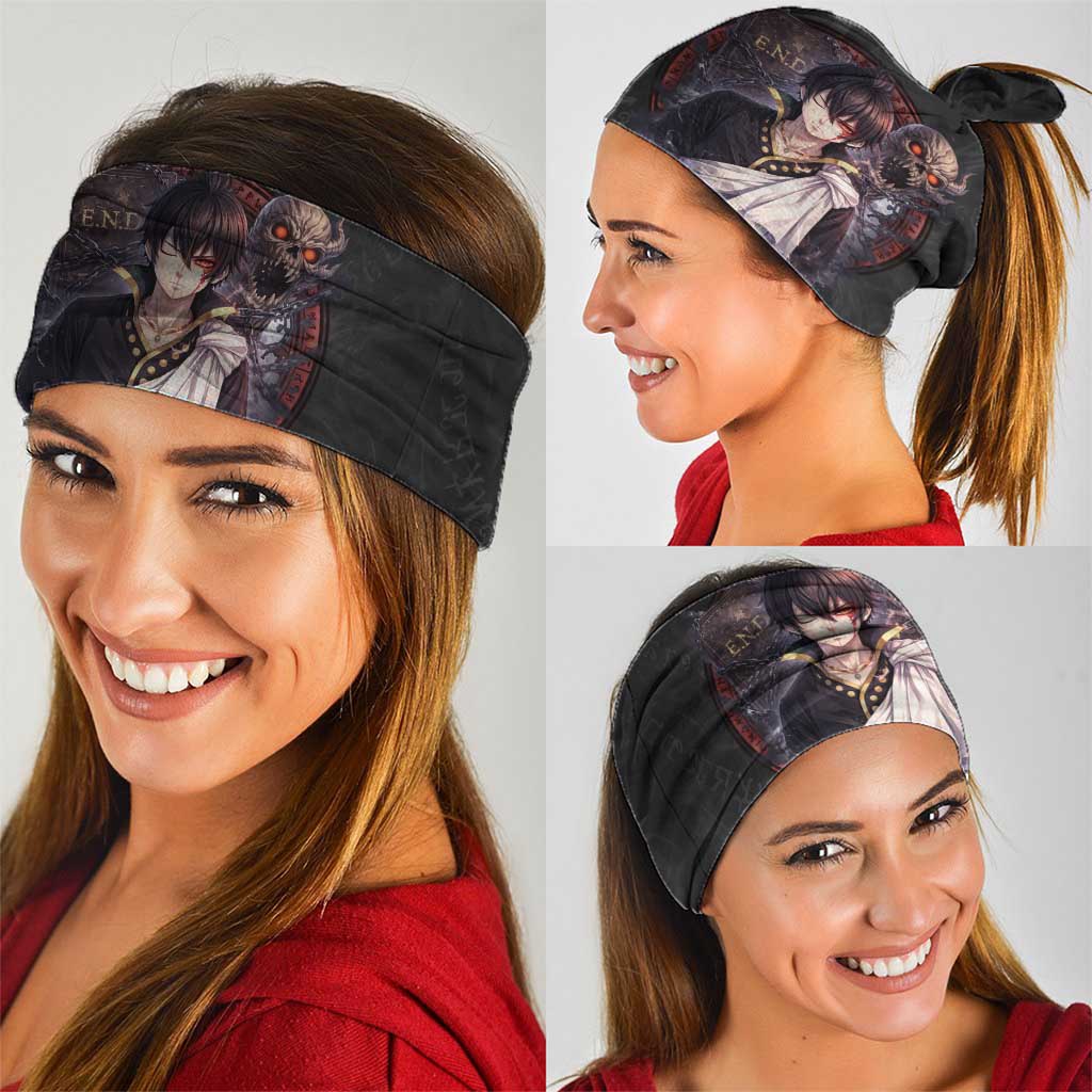Zeref Dragneel Fairy Tail Neck Gaiter Dark Magic Circle Design with E.N.D Demon Aesthetic