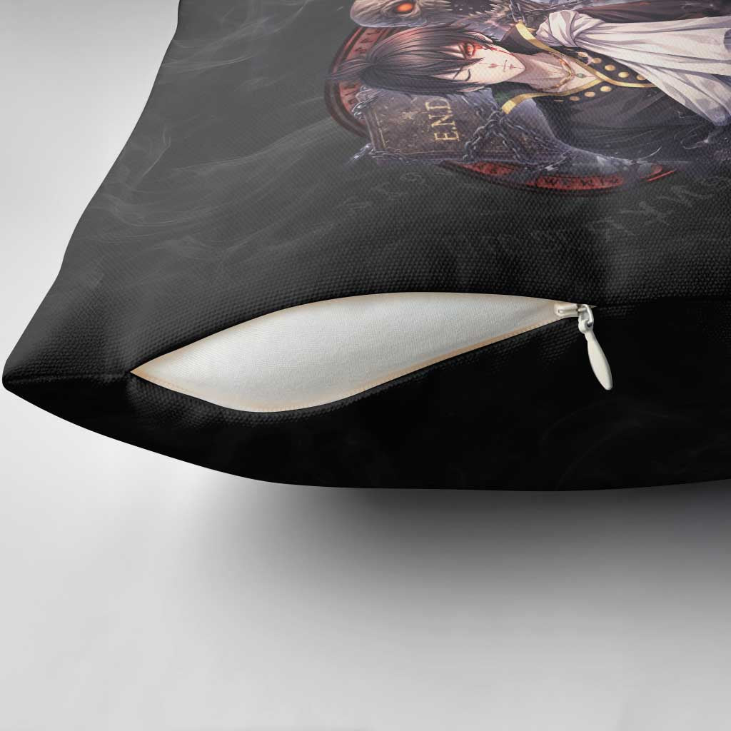 Zeref Dragneel Fairy Tail Pillow Cover Dark Magic Circle Design with E.N.D Demon Aesthetic
