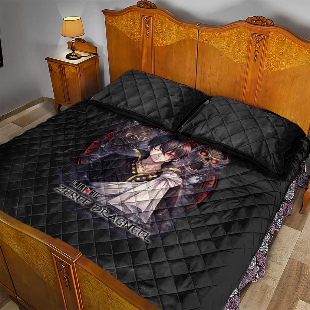Zeref Dragneel Fairy Tail Quilt Bed Set Dark Magic Circle Design with E.N.D Demon Aesthetic