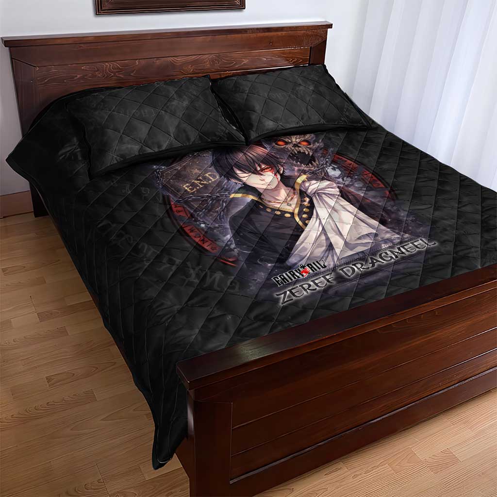Zeref Dragneel Fairy Tail Quilt Bed Set Dark Magic Circle Design with E.N.D Demon Aesthetic