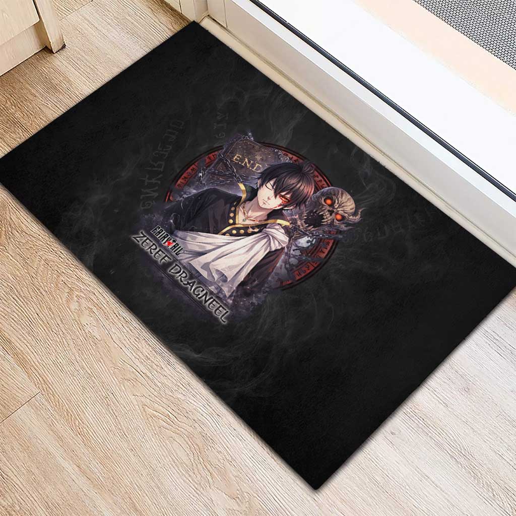 Zeref Dragneel Fairy Tail Rubber Doormat Dark Magic Circle Design with E.N.D Demon Aesthetic