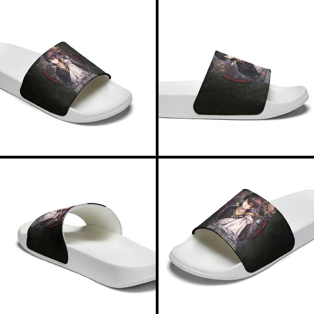 Zeref Dragneel Fairy Tail Slide Sandals Dark Magic Circle Design with E.N.D Demon Aesthetic