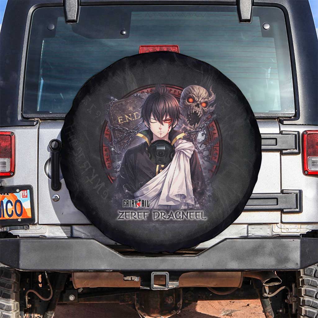 Zeref Dragneel Fairy Tail Spare Tire Cover Dark Magic Circle Design with E.N.D Demon Aesthetic