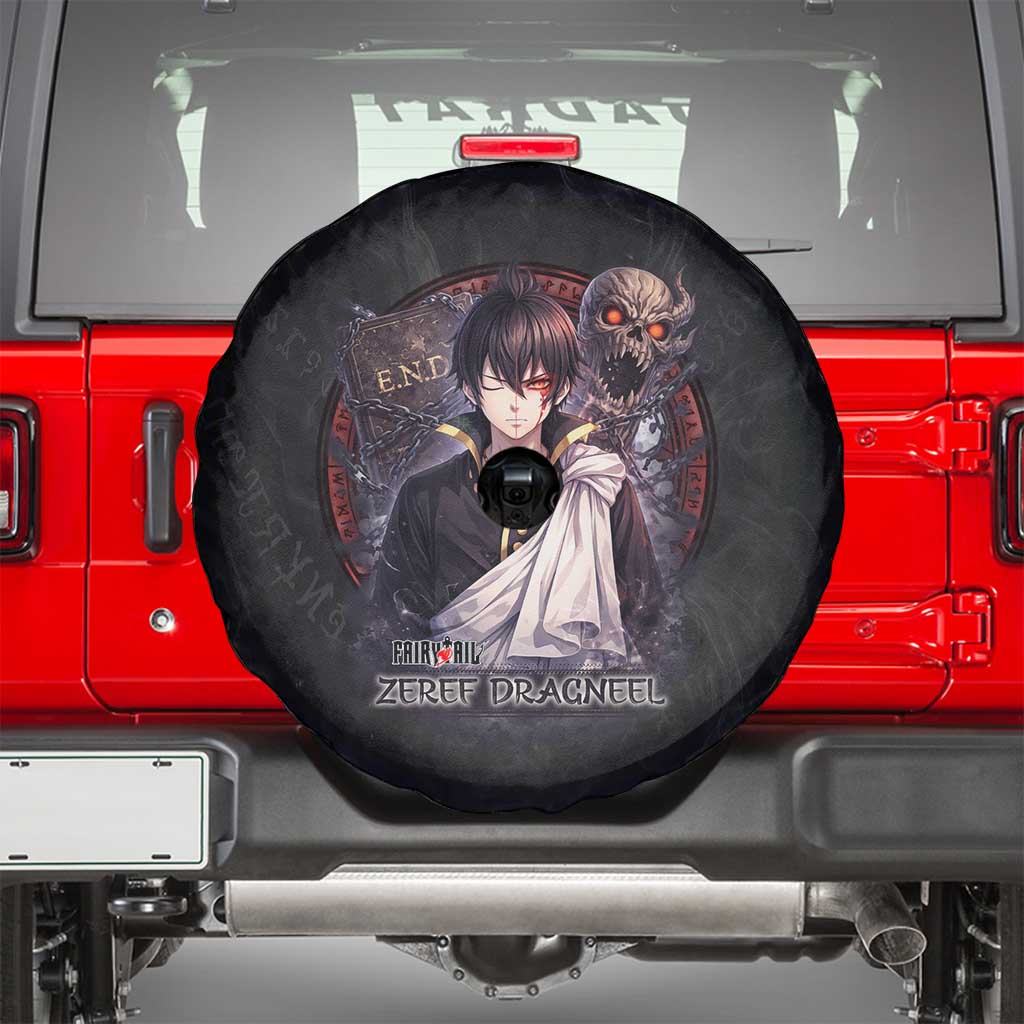 Zeref Dragneel Fairy Tail Spare Tire Cover Dark Magic Circle Design with E.N.D Demon Aesthetic