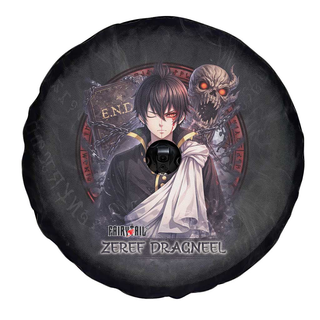 Zeref Dragneel Fairy Tail Spare Tire Cover Dark Magic Circle Design with E.N.D Demon Aesthetic