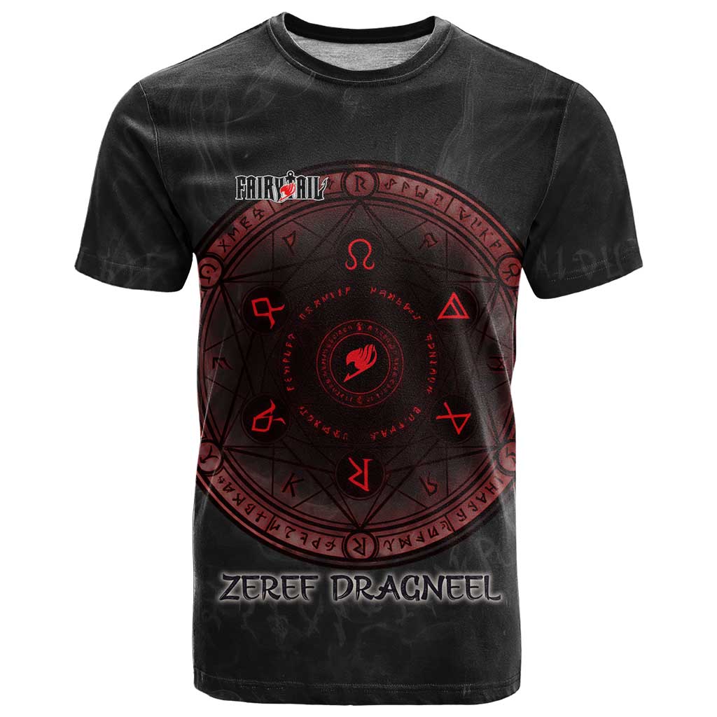 Zeref Dragneel Fairy Tail T Shirt Dark Magic Circle Design with E.N.D Demon Aesthetic