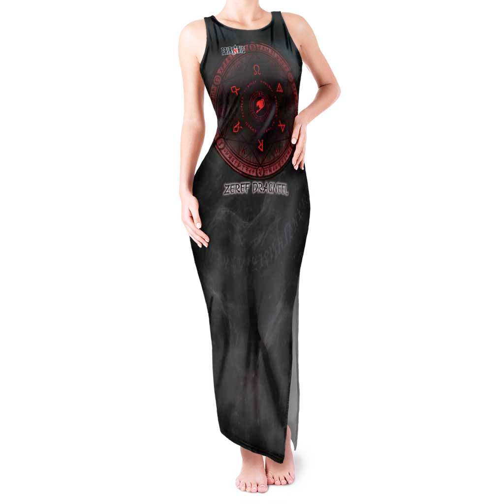 Zeref Dragneel Fairy Tail Tank Maxi Dress Dark Magic Circle Design with E.N.D Demon Aesthetic